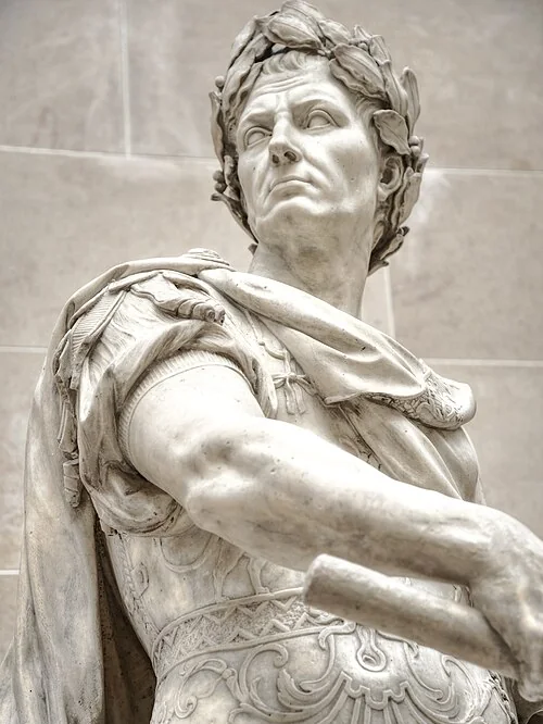 Julius Caesar in marble, by Nicolas Coustou (Louvre)
