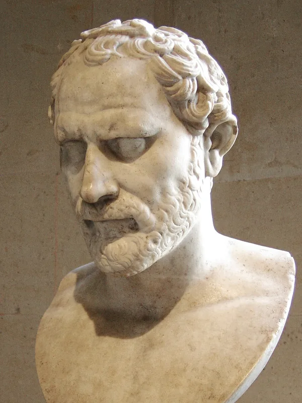 Bust of Demosthenes, Louvre, copy of a statue by Polyeuktos (CC BY-SA 2.5)
