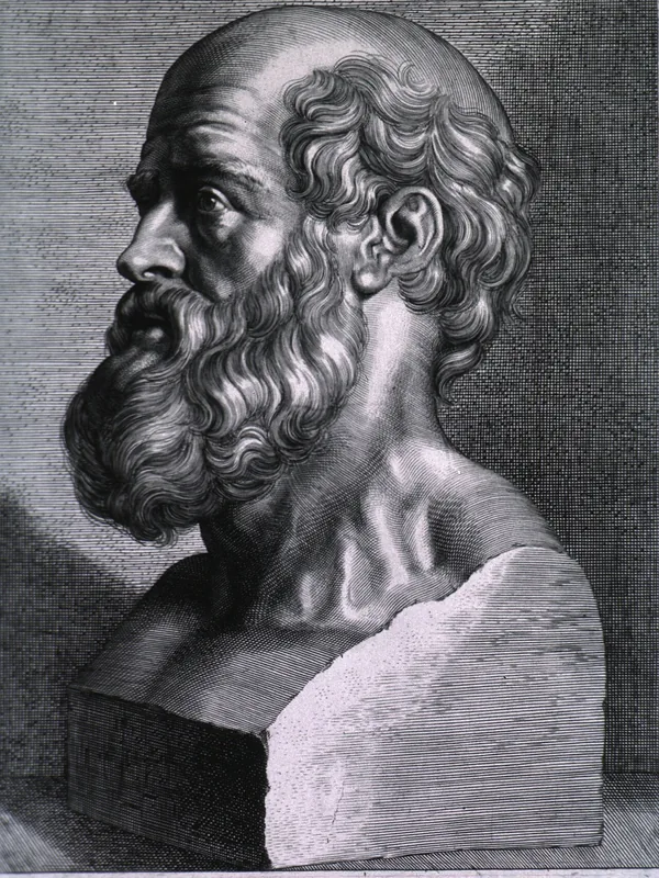 Hippocrates, engraving by Paulus Pontius after Rubens