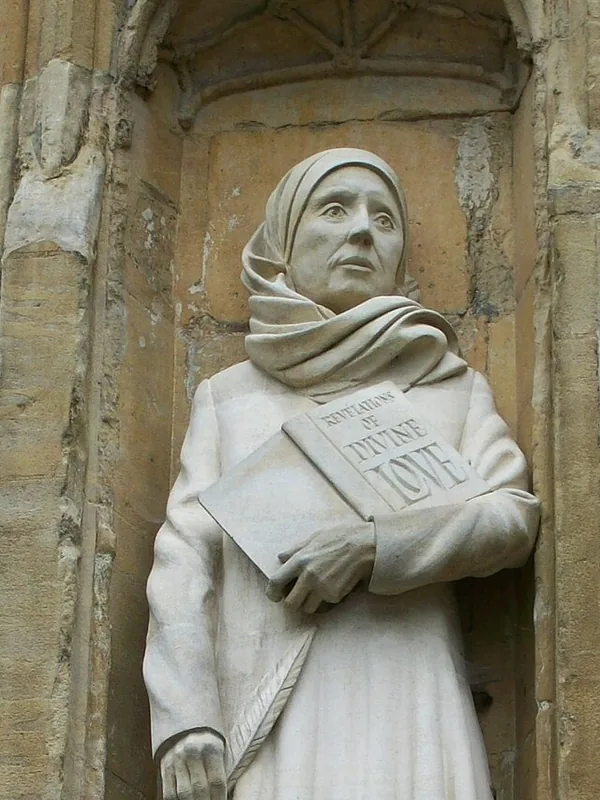 Statue of Julian of Norwich by David Holgate, Norwich Cathedral