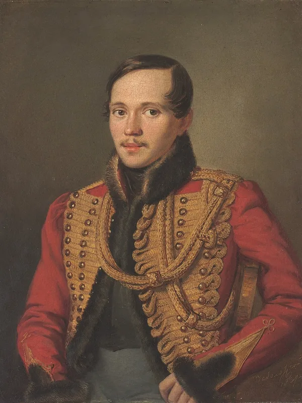 Mikhail Lermontov in the uniform of the Life Guard Hussars, by Pyotr Zabolotsky, 1837