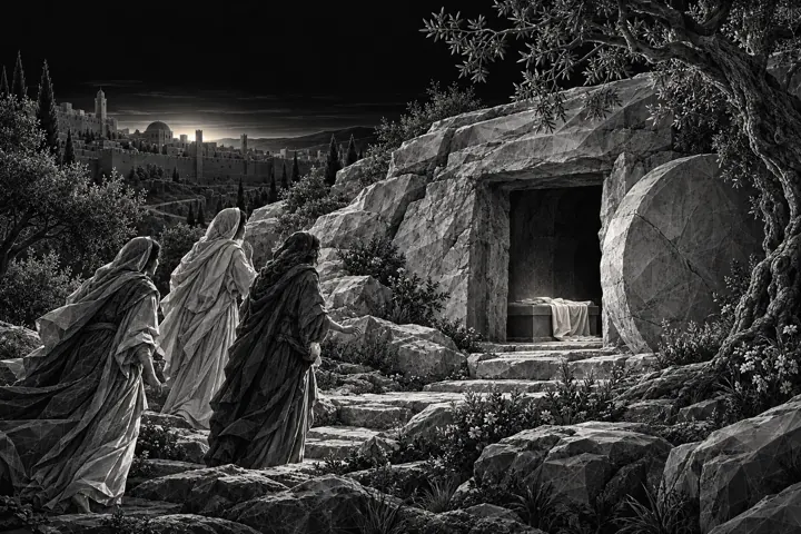 Dawn at the empty tomb